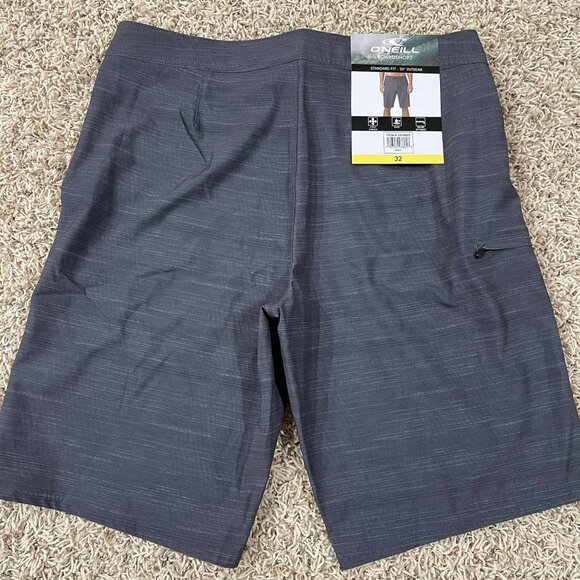 O’Neill Men’s Quick Dry Lightweight Boardshort Shorts Dark Gray, Size 32 (New) - Picture 2 of 9